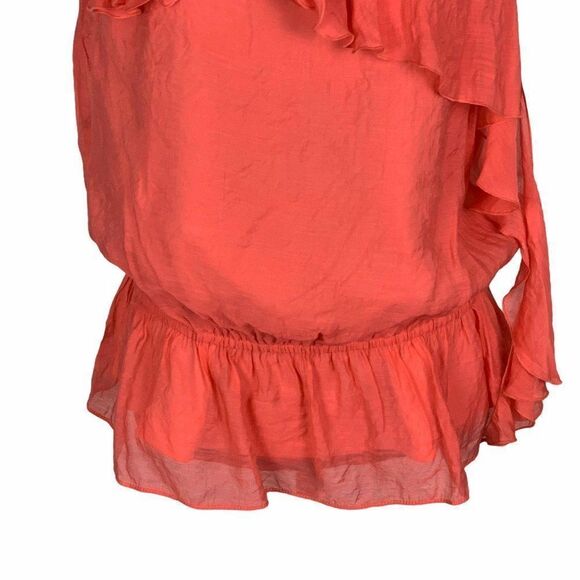 Lorenza Blau Sleeveless One Shoulder Top Coral 12 - Picture 10 of 12